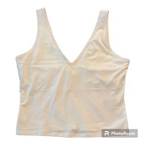 GapFit Brushed Jersey Brami Medium White NWT Crop Top